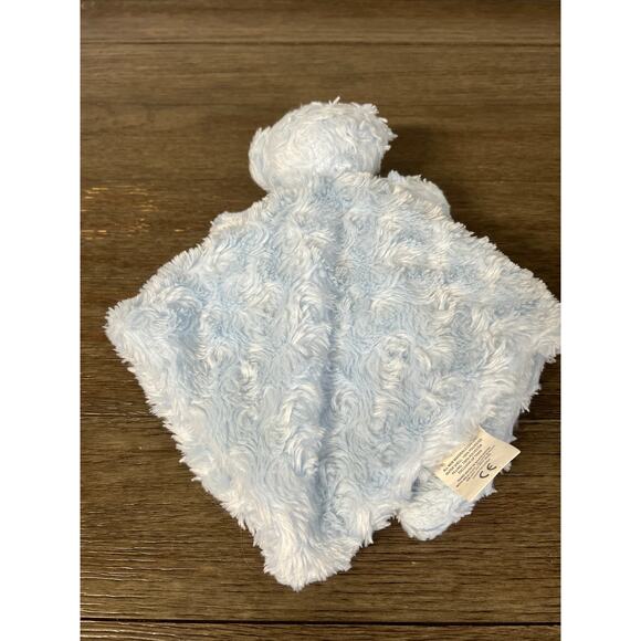 Blankets & Beyond Blue Rosette Swirl Teddy Bear Blanket Lovey - Picture 3 of 6